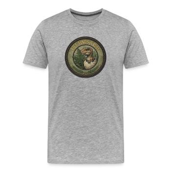 Forêt de la Parcelle de Dino Hatch - T-shirt bio Premium Homme - gris chiné - Devant - Damien (186cm)