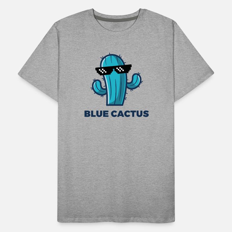 Blue Cactus Thug - Exprime ta coolitude ! T-shirt bio Premium Homme