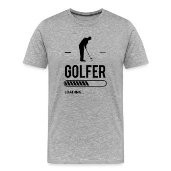Golfer Loading - T-shirt bio Premium Homme - gris chiné - Devant - Damien (186cm)