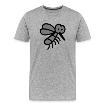 Mosquito - insect - Men's Premium Organic T-Shirt - heather grey - Front - Damien (186cm)