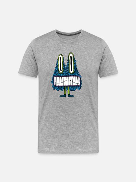 Monster 2 - Männer Premium Bio T-Shirt - Grau meliert