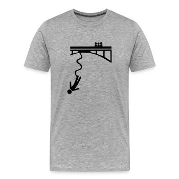 Bungee jumping - T-shirt bio Premium Homme - gris chiné - Devant - Damien (186cm)