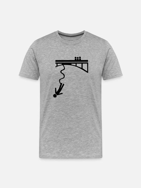 Bungee jumping - Männer Premium Bio T-Shirt - Grau meliert