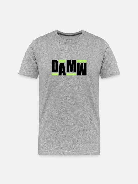 DAMW Retro - Männer Premium Bio T-Shirt - Grau meliert
