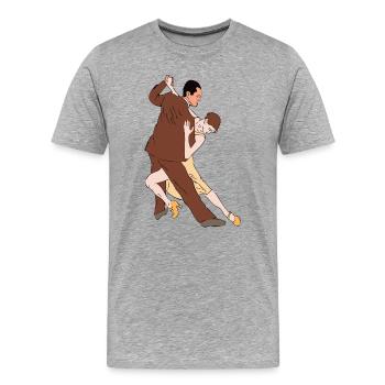 tango argentino - Men's Premium Organic T-Shirt - heather grey - Front - Damien (186cm)