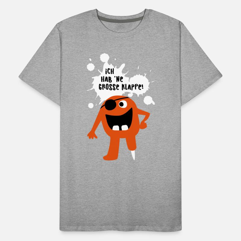 Monster große Klappe Großmaul Comic coole Quotes Männer Premium Bio T-Shirt