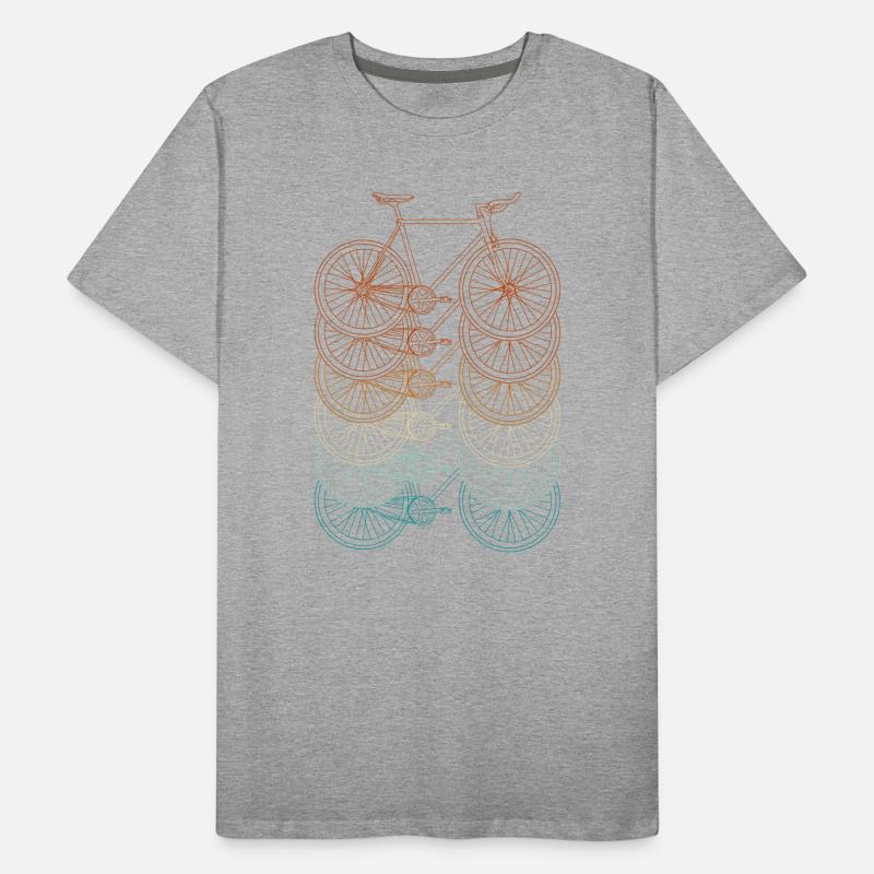 Gradient Bicycle Cascade Men's Premium Organic T-Shirt