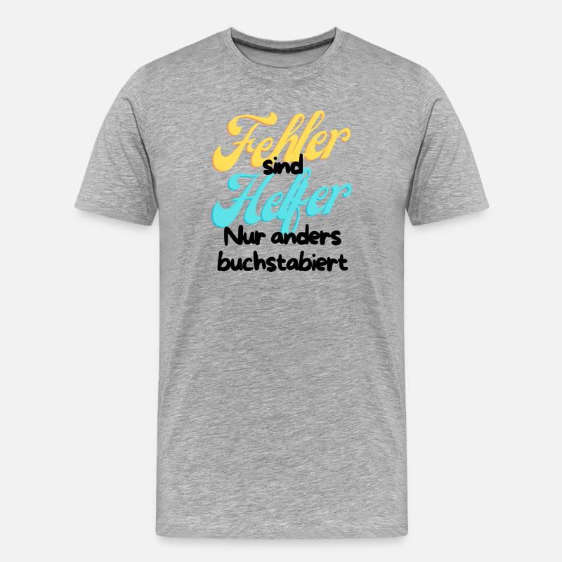 Fehler Helfer Gradient Script - Männer Premium Bio T-Shirt - Grau meliert