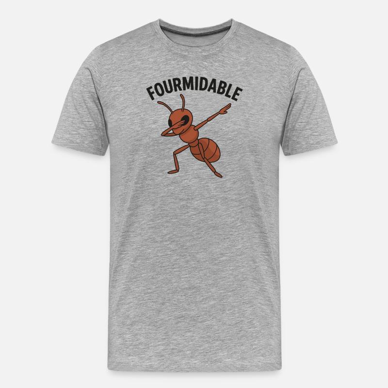 Fourmidable Dab Ameise - Männer Premium Bio T-Shirt - Grau meliert