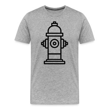 borne incendie - T-shirt bio Premium Homme - gris chiné - Devant - Damien (186cm)