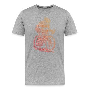 Klares Roadbike Motiv für jeden Tag - Männer Premium Bio T-Shirt - Grau meliert - Vorne - Damien (186cm)