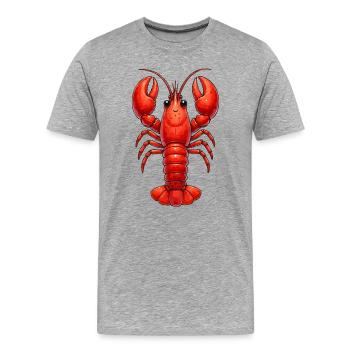 Lobster sea creature - Men's Premium Organic T-Shirt - heather grey - Front - Damien (186cm)