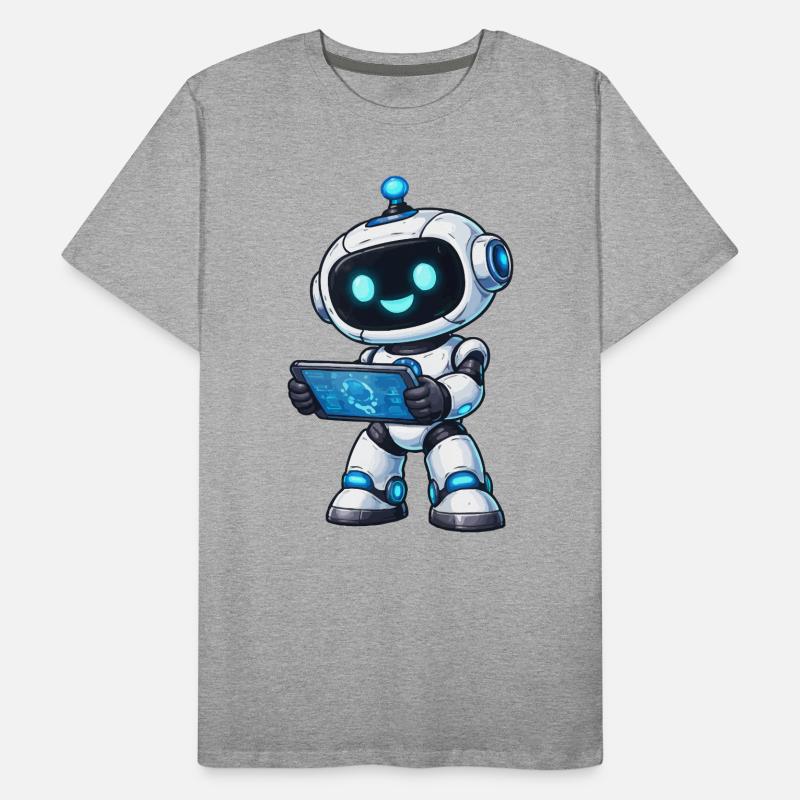 Petit robot avec tablette T-shirt bio Premium Homme