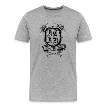 acab - Männer Premium Bio T-Shirt - Grau meliert - Vorne - Damien (186cm)