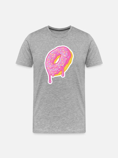 donut sprinkle - Männer Premium Bio T-Shirt - Grau meliert