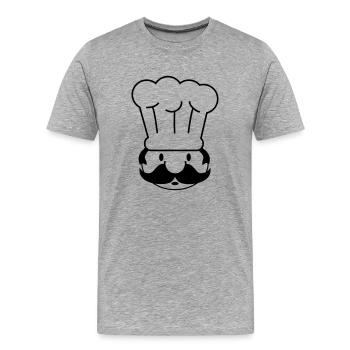 cuire - T-shirt bio Premium Homme - gris chiné - Devant - Damien (186cm)