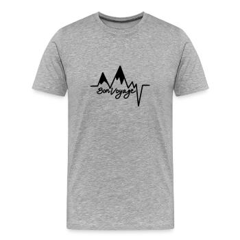 Bon voyage Bon voyage - T-shirt bio Premium Homme - gris chiné - Devant - Damien (186cm)