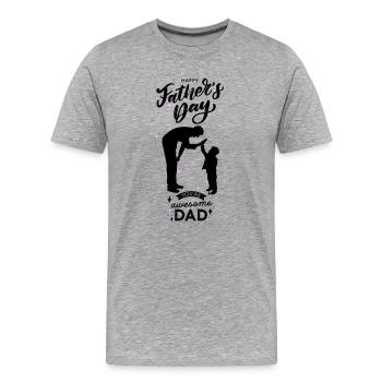 Vatertag-Alles Gute zum Vatertag - Männer Premium Bio T-Shirt - Grau meliert - Vorne - Damien (186cm)