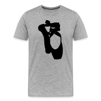 Ballet schuhe - Männer Premium Bio T-Shirt - Grau meliert - Vorne - Damien (186cm)