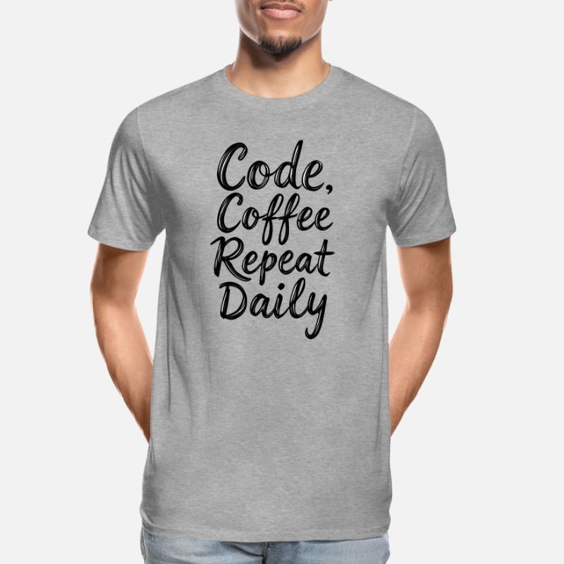 Code Schlaf Debug Wiederholungsprogramm Shirt Männer Premium Bio T-Shirt