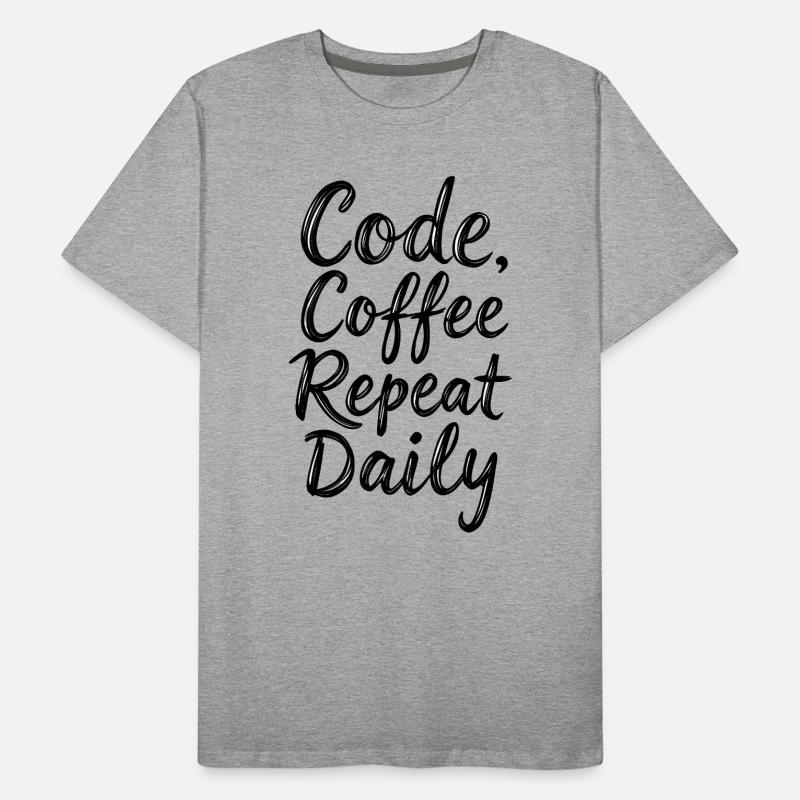 Code Schlaf Debug Wiederholungsprogramm Shirt Männer Premium Bio T-Shirt