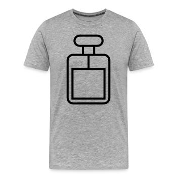 flacon de parfum - T-shirt bio Premium Homme - gris chiné - Devant - Damien (186cm)