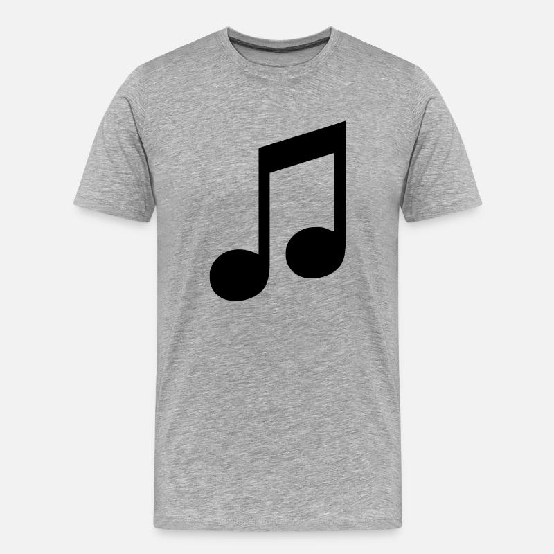 note - Männer Premium Bio T-Shirt - Grau meliert