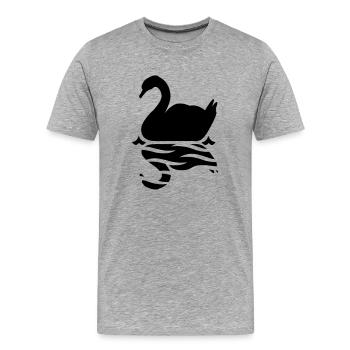 Schwan - Männer Premium Bio T-Shirt - Grau meliert - Vorne - Damien (186cm)