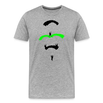 Diamant Parachute - T-shirt bio Premium Homme - gris chiné - Devant - Damien (186cm)