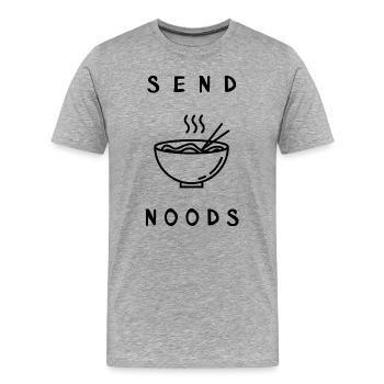 Envoyer - Noods - T-shirt bio Premium Homme - gris chiné - Devant - Damien (186cm)