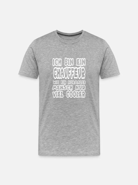 Cooler Chauffeur - Männer Premium Bio T-Shirt - Grau meliert
