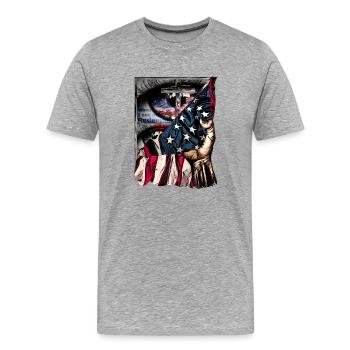 Design für Christian Church Mitarbeiter - Männer Premium Bio T-Shirt - Grau meliert - Vorne - Damien (186cm)