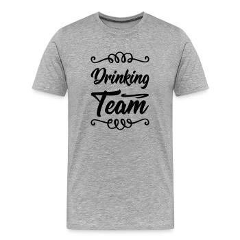 Équipe de consommation d’alcool - T-shirt bio Premium Homme - gris chiné - Devant - Damien (186cm)