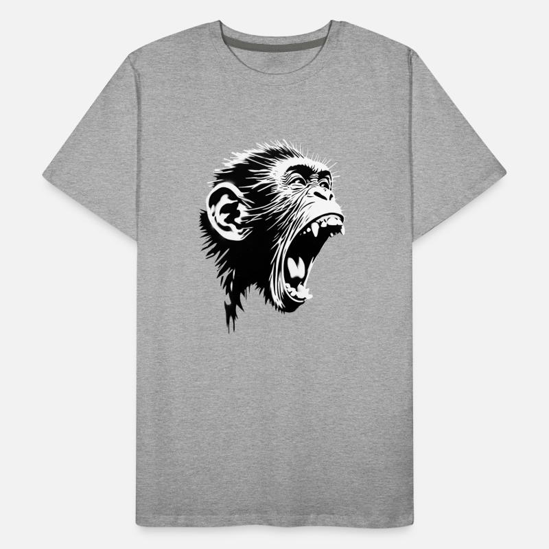 Auteur-compositeur-interprète Screaming Monkey T-shirt bio Premium Homme