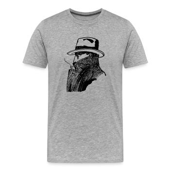 Mafia Design - Männer Premium Bio T-Shirt - Grau meliert - Vorne - Damien (186cm)