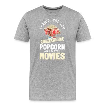Film Film-Zitate Staff - Männer Premium Bio T-Shirt - Grau meliert - Vorne - Damien (186cm)