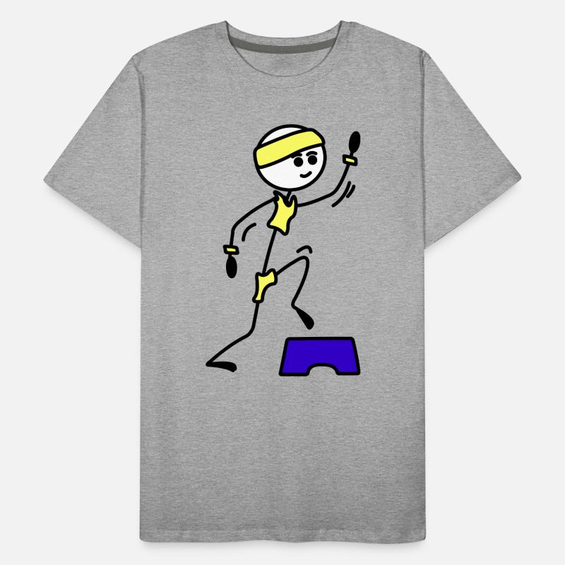Schritte oder Aerobic Mädchen Trainingsübung Männer Premium Bio T-Shirt