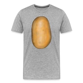 Kartoffel Gemüse Kartoffeln Speise Nahrung Bio - Männer Premium Bio T-Shirt - Grau meliert - Vorne - Damien (186cm)