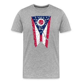 Ohio - T-shirt bio Premium Homme - gris chiné - Devant - Damien (186cm)