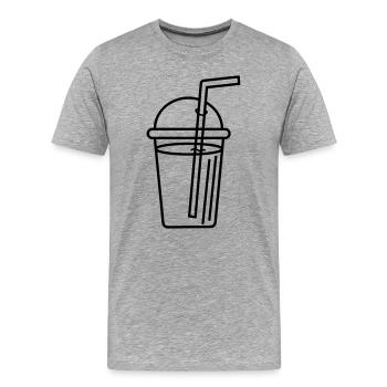Smoothie - T-shirt bio Premium Homme - gris chiné - Devant - Damien (186cm)