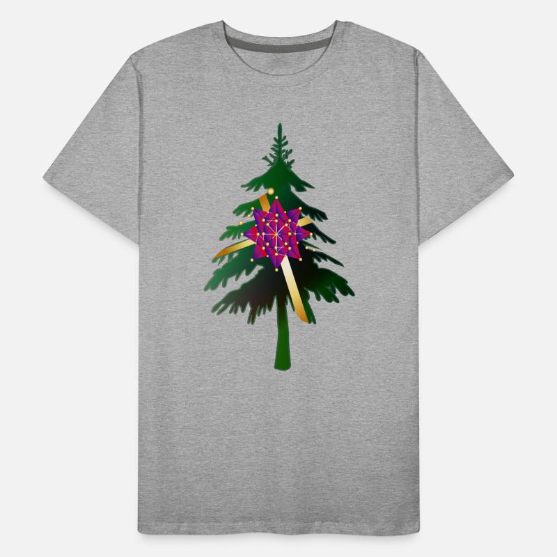 Christbaum oder Weihnachtsbaum & Geschenkschleife Männer Premium Bio T-Shirt