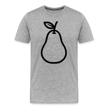 poire - T-shirt bio Premium Homme - gris chiné - Devant - Damien (186cm)