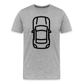 Voiture - T-shirt bio Premium Homme - gris chiné - Devant - Damien (186cm)