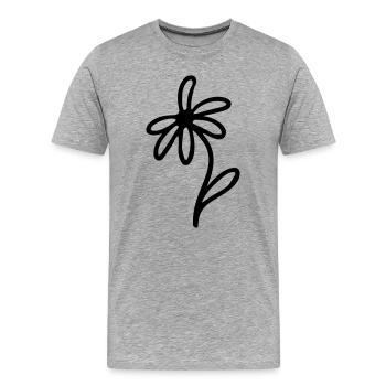 minimalistisch - Männer Premium Bio T-Shirt - Grau meliert - Vorne - Damien (186cm)