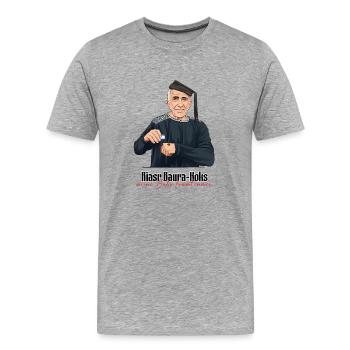 Rieser Grantler // Illustration - Männer Premium Bio T-Shirt - Grau meliert - Vorne - Damien (186cm)