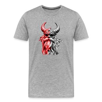 Rouge Ragnar - T-shirt bio Premium Homme - gris chiné - Devant - Damien (186cm)