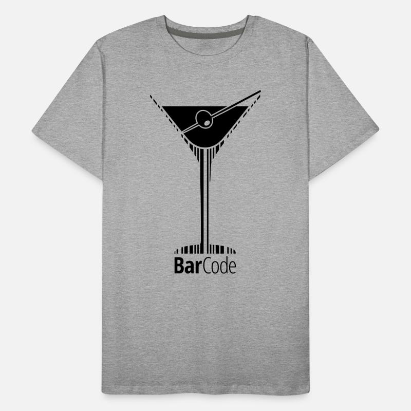 BarCode Martini Men's Premium Organic T-Shirt