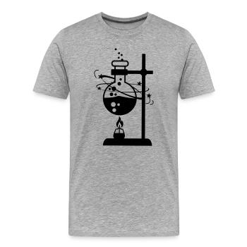Labor - Männer Premium Bio T-Shirt - Grau meliert - Vorne - Damien (186cm)