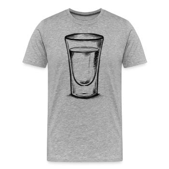 Snapping Glass - Illustration - Men's Premium Organic T-Shirt - heather grey - Front - Damien (186cm)