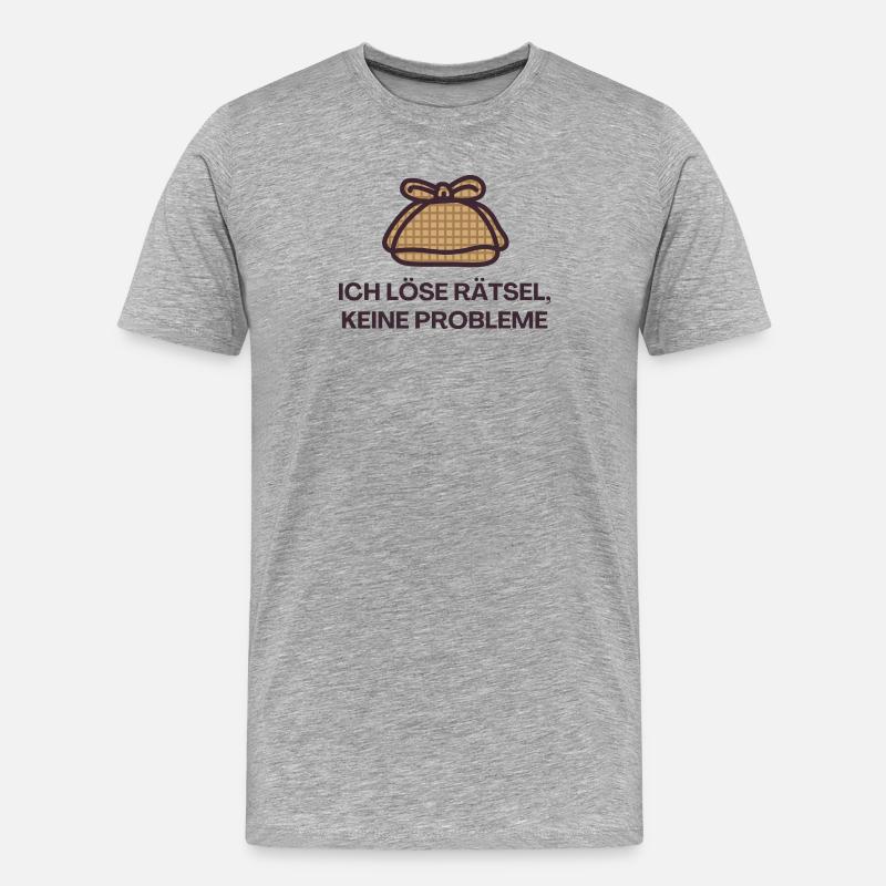 I solve puzzles, no problems - Men's Premium Organic T-Shirt - heather grey